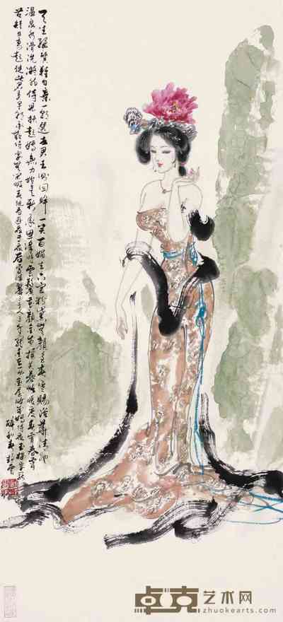 刘静云 人物 立轴 95.5×43cm